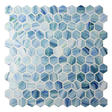 Hexágono Azul BGZ022,azulejos da piscina, piscina Mosaicos, Mosaico de vidro, mosaico de vidro Hexagon