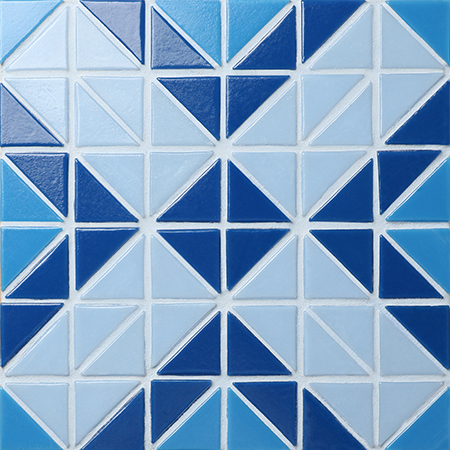 Santorini Square TRG-SA-SQ1,Azulejo da piscina, telha do triângulo, arte da telha da piscina