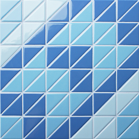 Moinho de vento Santorini TR-SA-TWM,Triângulo mosaico, Triângulo mosaico, triângulo mosaico peças, piscina mosaicos