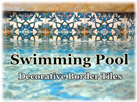Encuentre sus azulejos favoritos de la línea de flotación de la piscina-azulejos de la frontera de la piscina, azulejos de la frontera del mosaico, azulejos cerámicos de la frontera