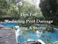 Consejos para reducir el daño a la piscina durante una tormenta-
