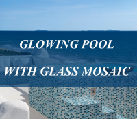 5 Mosaïque de verre de ligne d'or fait une piscine rougeoyante-verre de tuiles de piscine, tuiles de piscine de luxe, mosaïque en verre de tuile de piscine