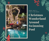 Comment créer Christmas Wonderland Around Swimming Pool?-Fête de piscine de Noel, tuile de mosaïque de piscine de piscine, tuile de piscine de mosaïque