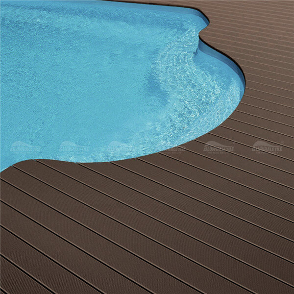 Compuesto de plástico de madera WPC902L-SH,cubierta de pavimentadora de piscina, cubierta de la piscina sobre el suelo, compuesto de plástico de madera