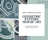 Proyecto de piscina: Patrón Geométrico Mosaico Arte en La Piscina fuente-ideas de fuente de la piscina, azulejos de la piscina de la línea de flotación, arte de la piscina