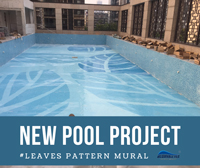 Swimming Pool Project: Blue Tone Leaves Bring Natural Ambient-pool mosaic wholesale tiles, pool waterline tile, glass tile for pools