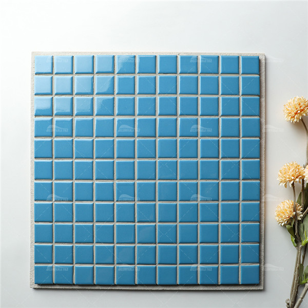 25x25mm Square Porcelain Classic Blue IGA3603,pool tiles wholesale, pool tiles ideas, swimming pool colour trends
