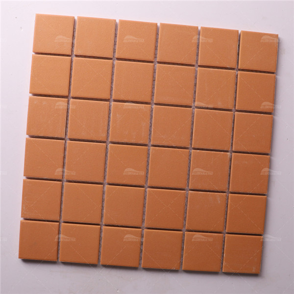 48x48mm Square Full Body Unglazed Orange KOF6902,tile supplier,full body mosaic shop,anti slip mosaic