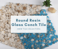 New Tile Collection: Round Conch Tile with 3 Styles-tile blog, tile wholesale, conch tile, conch shell tile