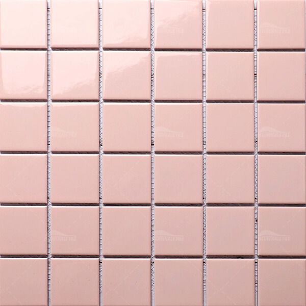 48x48mm Square Glossy Porcelain Pink CKG410B,pool mosaic,pink swimming pool tiles,pool tile company