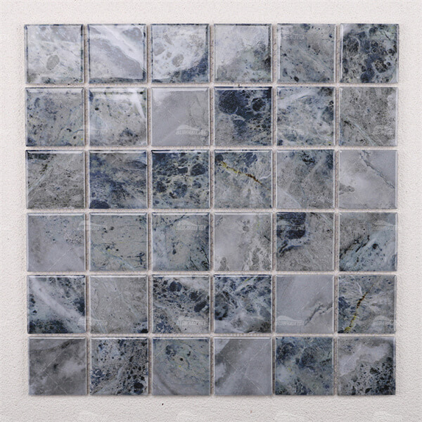 48x48mm Ripple Surface Square Glossy Inkjet Porcelain KOA2901,porcelain pool tile, pool tile sheets, pool tile modern