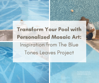 Transform Your Pool with Personalized Mosaic Art: Inspiration from The Blue Tones Leaves Project-pool mosaic wholesale tiles, pool waterline tile, glass tile for pools