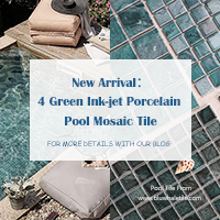 New Arrival：4 Green lnk-Jet Porcelain Pool Mosaic Tile-ink-jet mosaic tile,Green Ink-jet Porcelain Mosaic,Simming Pool Porcelain Mosaic